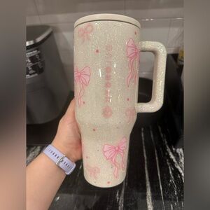 HydroJug Glitter Tumbler with Pink Bows